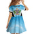 Personalised Saint Lucia 758 Kid Short Sleeve Dress With Coat Of Arms