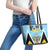 Saint Lucia 758 Leather Tote Bag With Coat Of Arms