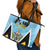 Saint Lucia 758 Leather Tote Bag With Coat Of Arms