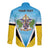 Personalised Saint Lucia 758 Long Sleeve Button Shirt With Coat Of Arms