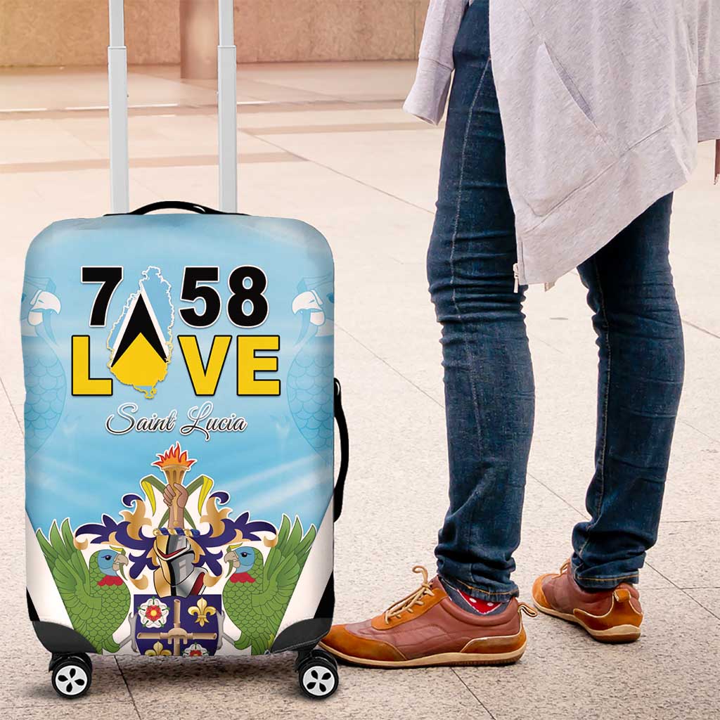 Saint Lucia 758 Luggage Cover With Coat Of Arms