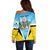 Personalised Saint Lucia 758 Off Shoulder Sweater With Coat Of Arms