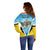 Personalised Saint Lucia 758 Off Shoulder Sweater With Coat Of Arms