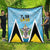 Saint Lucia 758 Quilt With Coat Of Arms