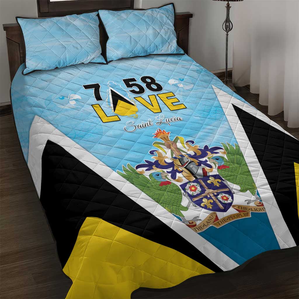 Saint Lucia 758 Quilt Bed Set With Coat Of Arms