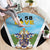 Saint Lucia 758 Round Carpet With Coat Of Arms