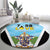 Saint Lucia 758 Round Carpet With Coat Of Arms