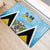 Saint Lucia 758 Rubber Doormat With Coat Of Arms