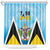 Saint Lucia 758 Shower Curtain With Coat Of Arms