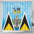 Saint Lucia 758 Shower Curtain With Coat Of Arms