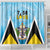 Saint Lucia 758 Shower Curtain With Coat Of Arms