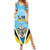 Personalised Saint Lucia 758 Summer Maxi Dress With Coat Of Arms