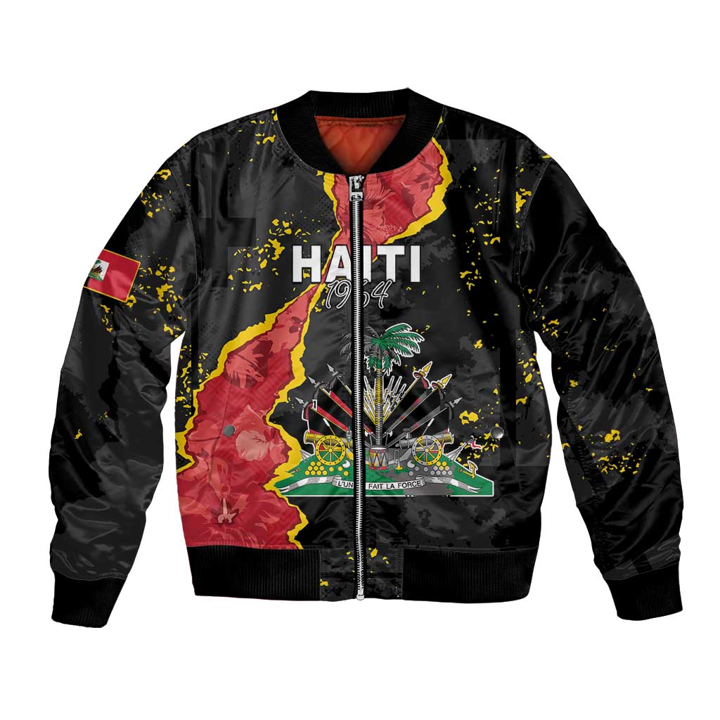 Personalised Haiti 1964 Bomber Jacket Coat Of Arms Unique Style