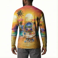 Haiti Button Sweatshirt The Pearl Of The Antilles