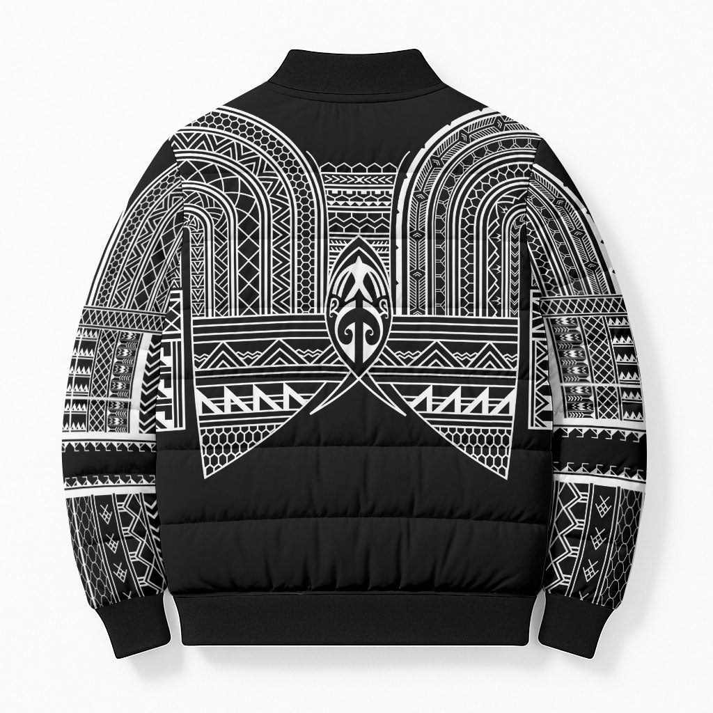 Philippines Igorot Tribal Inspired Bomber Puffer Jacket Black Version