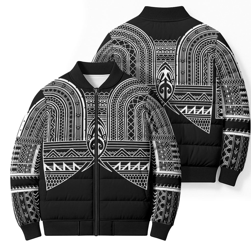 Philippines Igorot Tribal Inspired Bomber Puffer Jacket Black Version