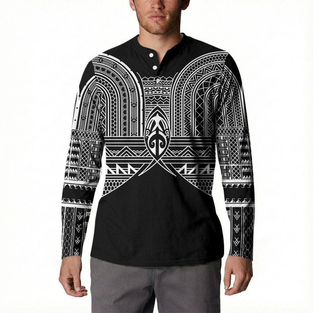 Philippines Igorot Tribal Inspired Button Sweatshirt Black Version