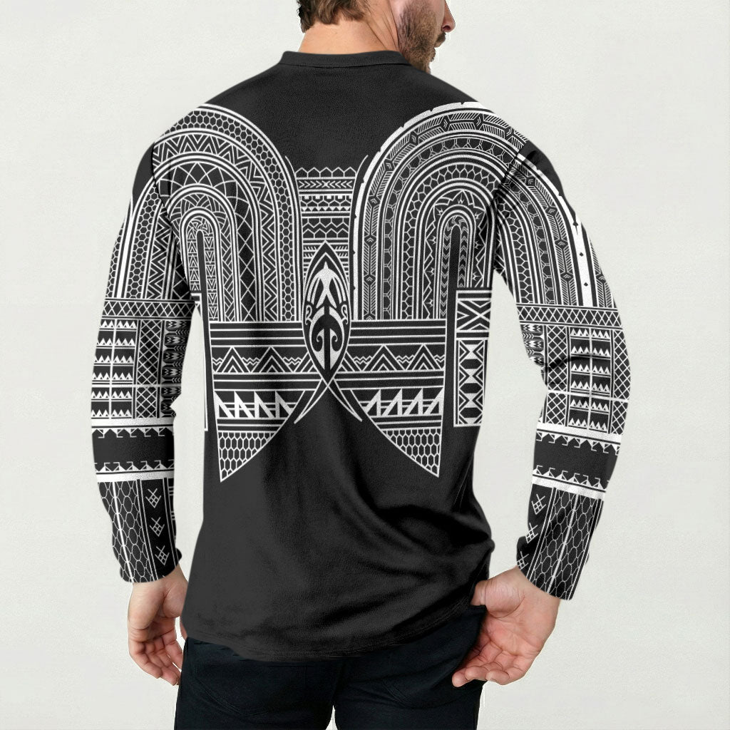 Philippines Igorot Tribal Inspired Button Sweatshirt Black Version