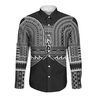 Philippines Igorot Tribal Inspired Long Sleeve Button Shirt Black Version
