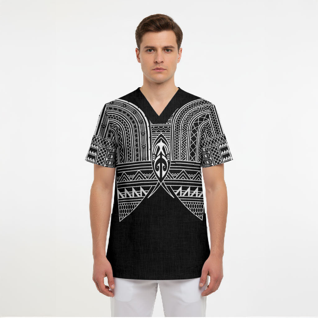 Philippines Igorot Tribal Inspired Scrub Top Black Version