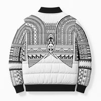 Philippines Igorot Tribal Inspired Bomber Puffer Jacket White Version