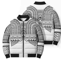 Philippines Igorot Tribal Inspired Bomber Puffer Jacket White Version