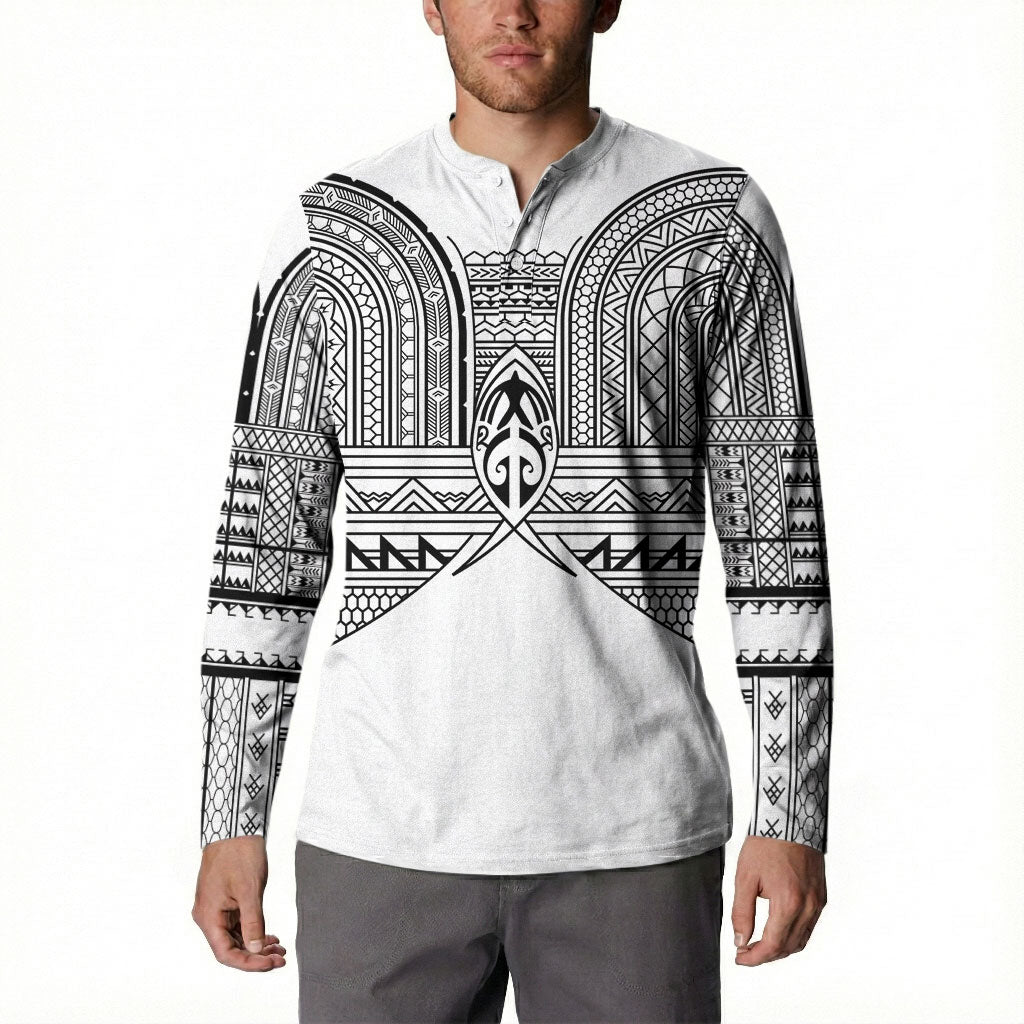 Philippines Igorot Tribal Inspired Button Sweatshirt White Version