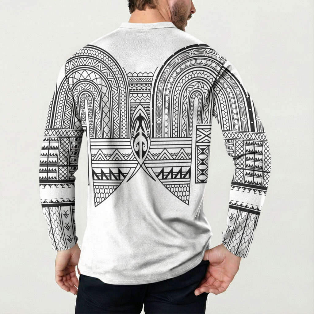 Philippines Igorot Tribal Inspired Button Sweatshirt White Version