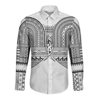 Philippines Igorot Tribal Inspired Long Sleeve Button Shirt White Version