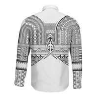 Philippines Igorot Tribal Inspired Long Sleeve Button Shirt White Version