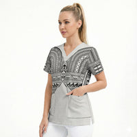 Philippines Igorot Tribal Inspired Scrub Top White Version