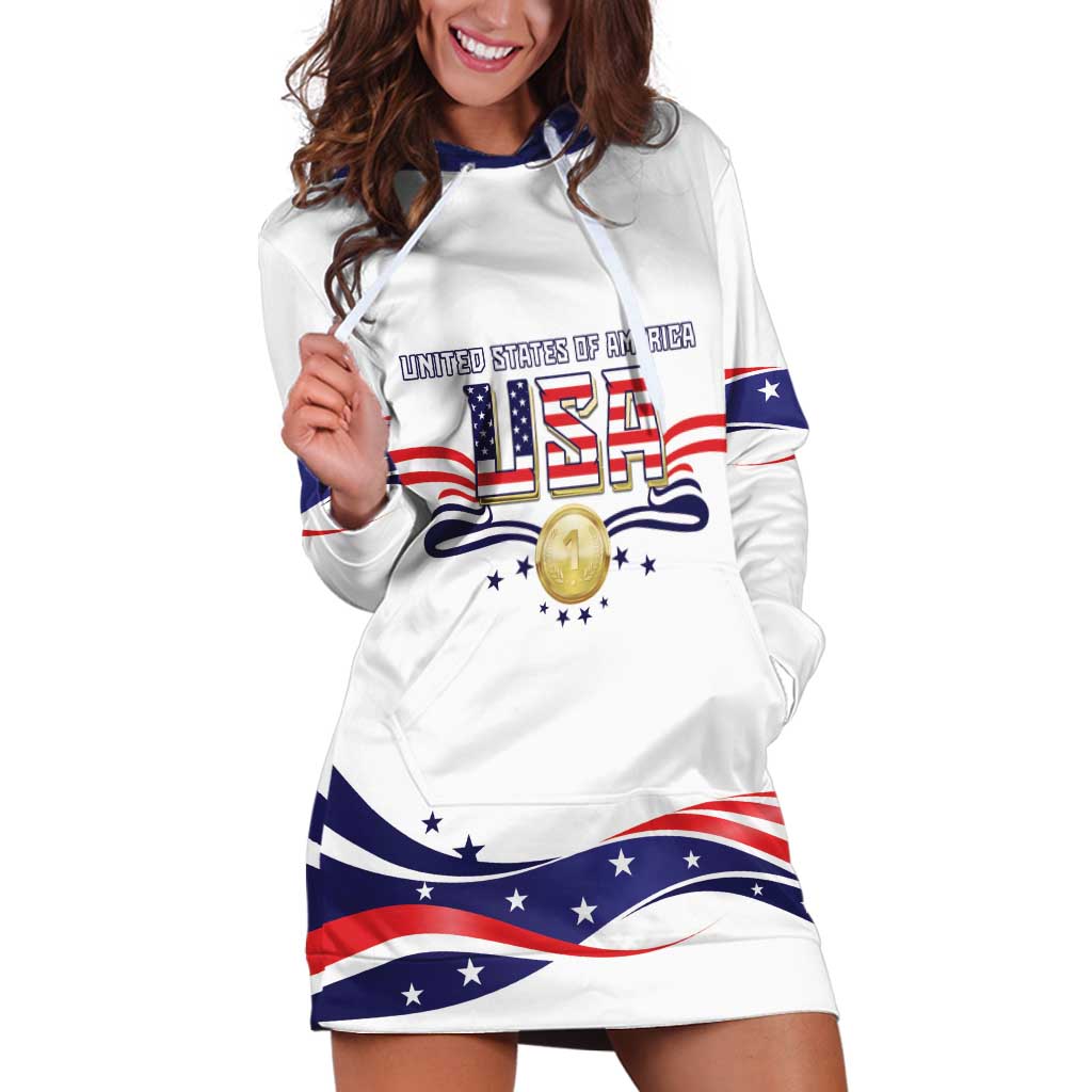 Custom USA 2024 Hoodie Dress Summer Sport Go United States LT05 - Wonder Print Shop