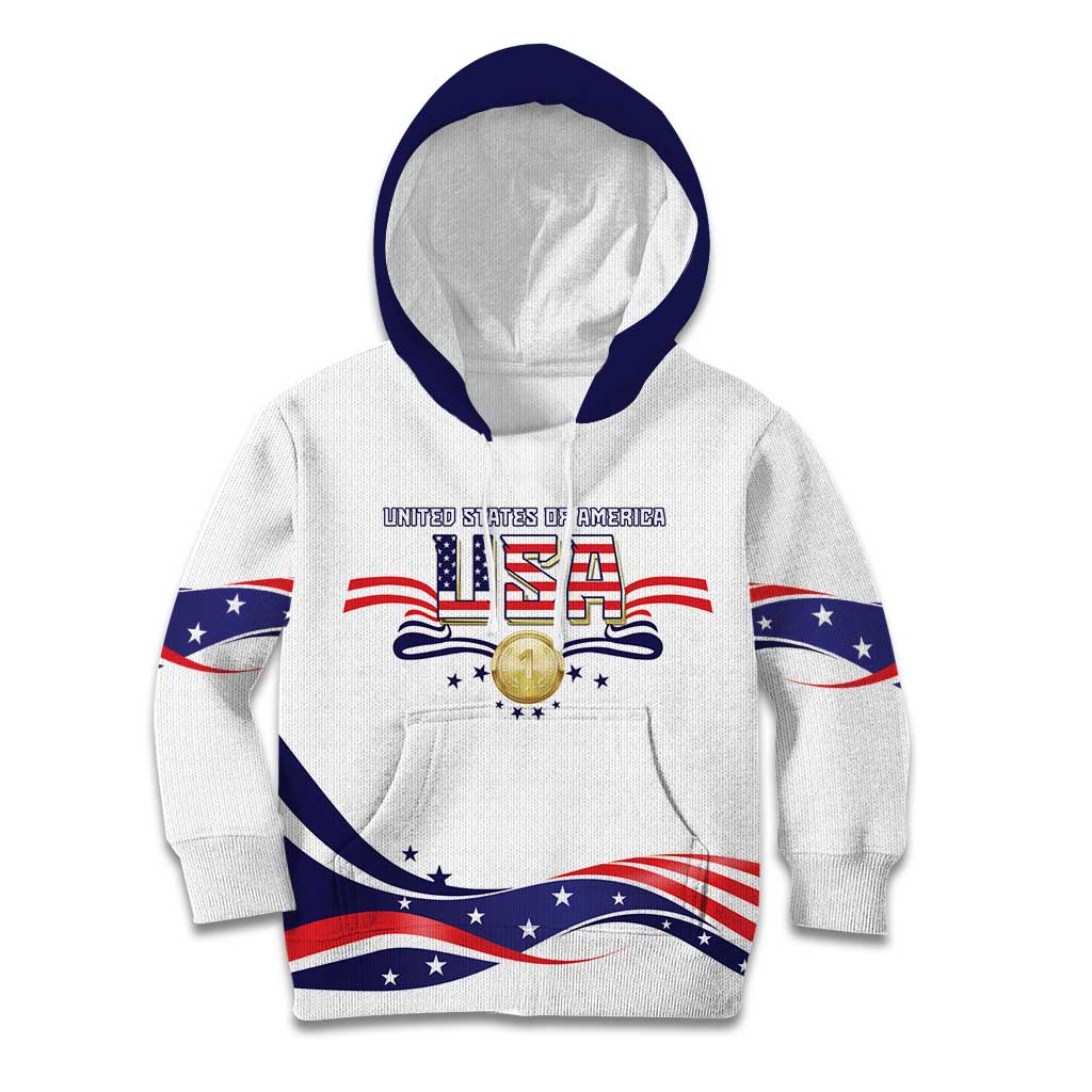 Custom USA 2024 Kid Hoodie Summer Sport Go United States LT05 - Wonder Print Shop