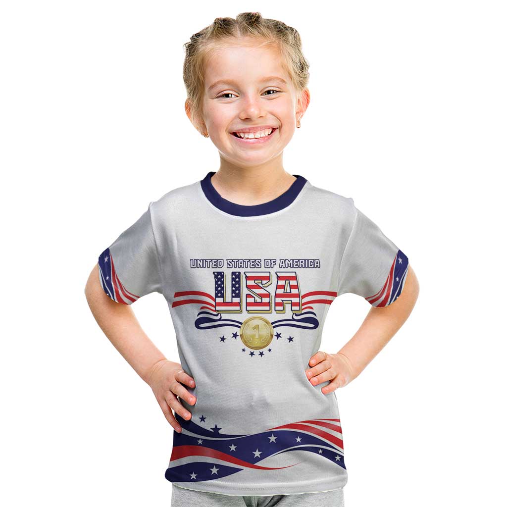 Custom USA 2024 Kid T Shirt Summer Sport Go United States LT05 - Wonder Print Shop