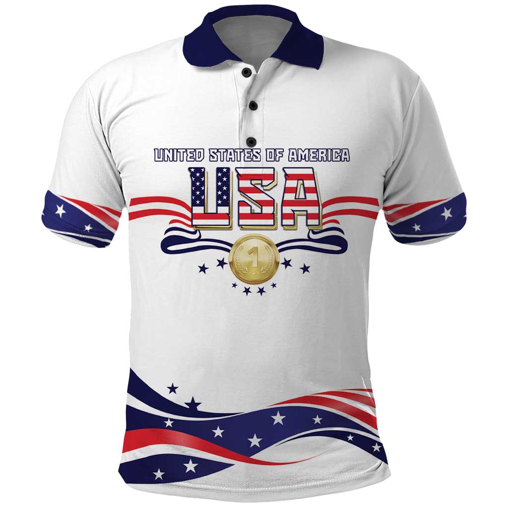 Custom USA 2024 Polo Shirt Summer Sport Go United States LT05 - Wonder Print Shop