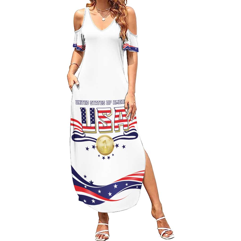 Custom USA 2024 Summer Maxi Dress Summer Sport Go United States LT05 - Wonder Print Shop