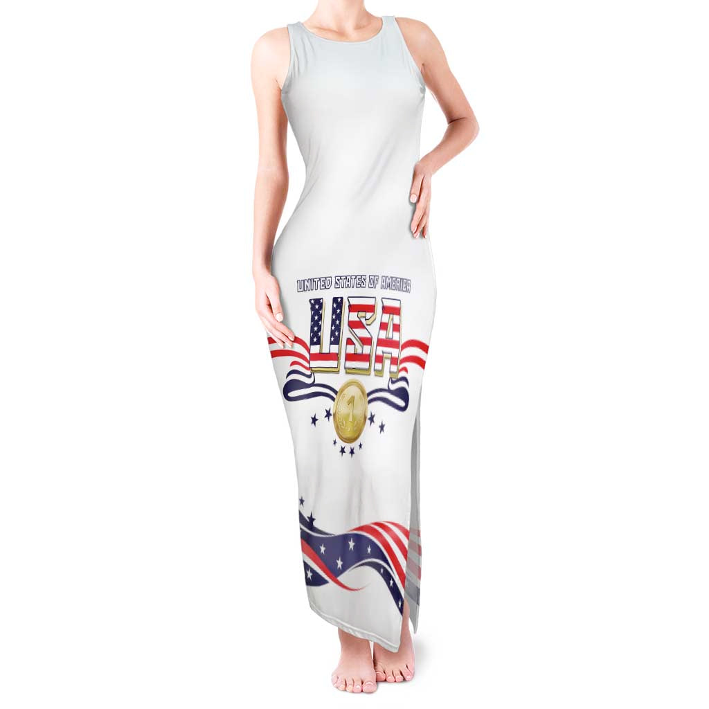 Custom USA 2024 Tank Maxi Dress Summer Sport Go United States LT05 - Wonder Print Shop