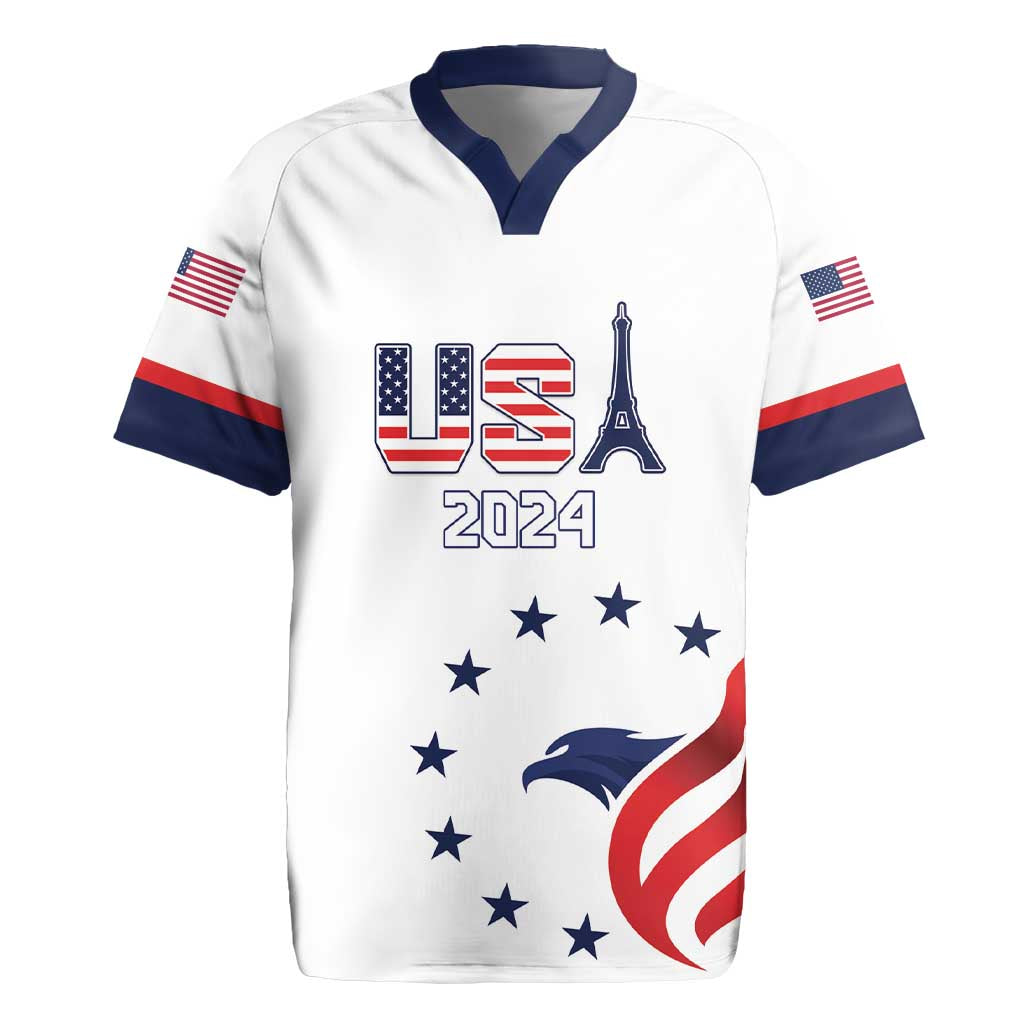 Custom USA 2024 Paris Rugby Jersey United States Sport LT05 - Wonder Print Shop