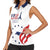 Custom USA 2024 Paris Women Sleeveless Polo Shirt United States Sport LT05 - Wonder Print Shop