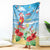 Hawaii Christmas Blanket Funny Macaw Parrot Tropical Vibe