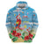 Hawaii Christmas Zip Hoodie Funny Macaw Parrot Tropical Vibe LT05 - Wonder Print Shop