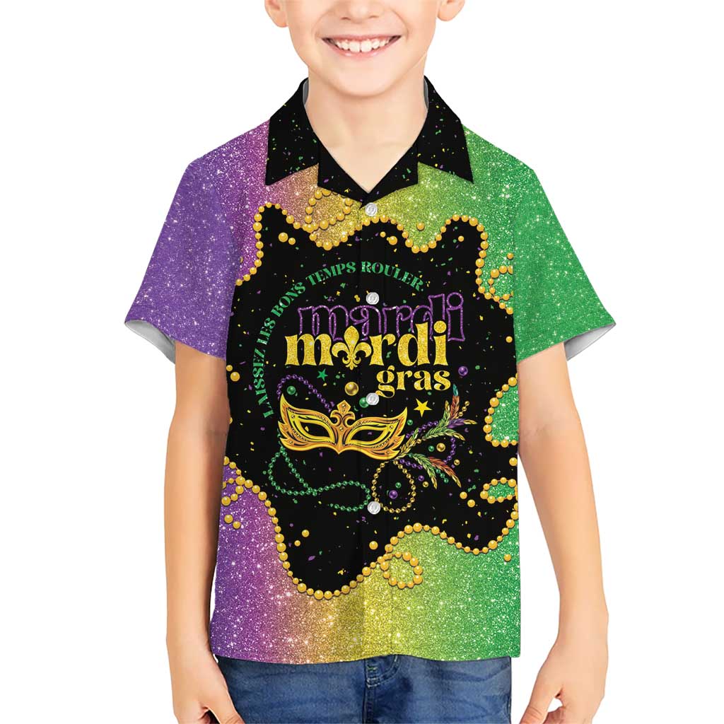 Mardi Gras Kid Hawaiian Shirt Laissez Les Bons Temps Rouler