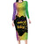 Mardi Gras Long Sleeve Bodycon Dress Laissez Les Bons Temps Rouler