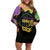 Mardi Gras Off Shoulder Short Dress Laissez Les Bons Temps Rouler