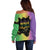 Mardi Gras Off Shoulder Sweater Laissez Les Bons Temps Rouler