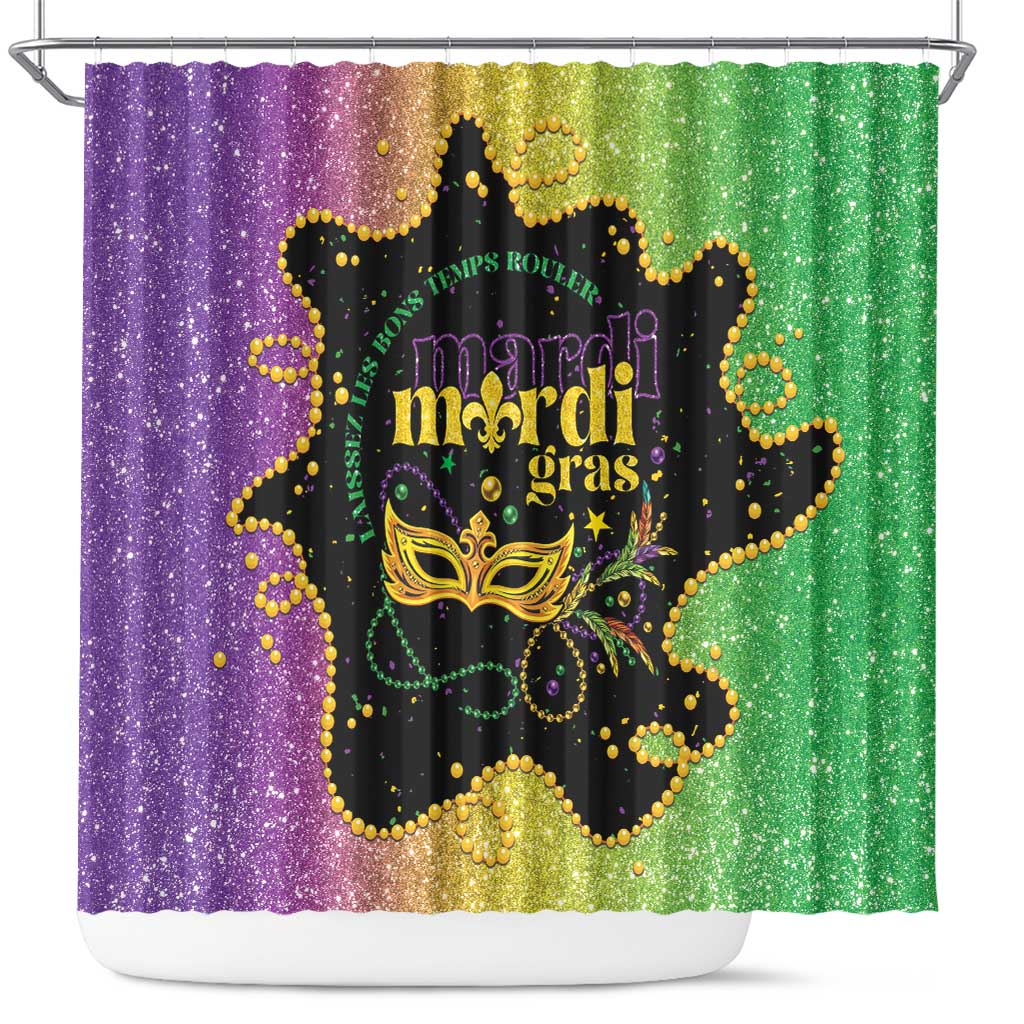 Mardi Gras Shower Curtain Laissez Les Bons Temps Rouler LT05 - Wonder Print Shop