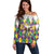 Love Mardi Gras Off Shoulder Sweater Coquette Bow Glitter Style