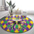 Love Mardi Gras Round Carpet Coquette Bow Glitter Style LT05 - Wonder Print Shop