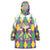 Love Mardi Gras Wearable Blanket Hoodie Coquette Bow Glitter Style