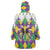 Love Mardi Gras Wearable Blanket Hoodie Coquette Bow Glitter Style